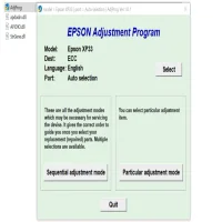 Epson Expression Home XP-33 Resetter
